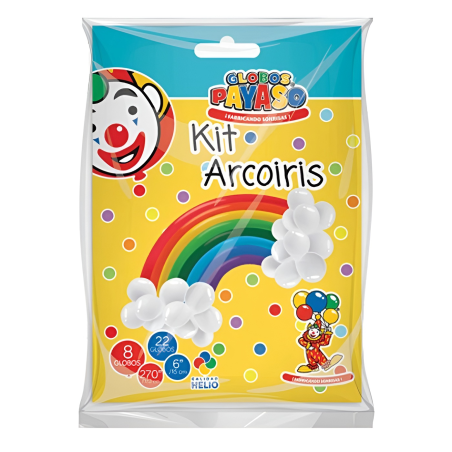 KIT DE GLOBOS PAYASO ARCOIRIS C/30 58081