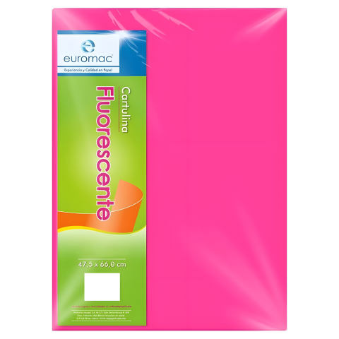 CART. FLUORESCENTE EUROMAC 47.5 X 66 CM ROSA 5308