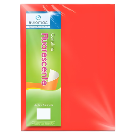 CART. FLUORESCENTE EUROMAC 47.5 X 66 ROJO 5308