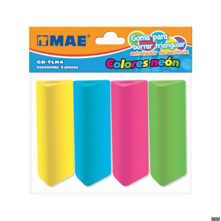 GRIP ENTRENADOR ESCRITURA MAE GB-TLN4 NEON BL/4 17588