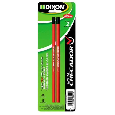 LAPIZ CHECADOR DIXON 42317 ROJO C/2 16736