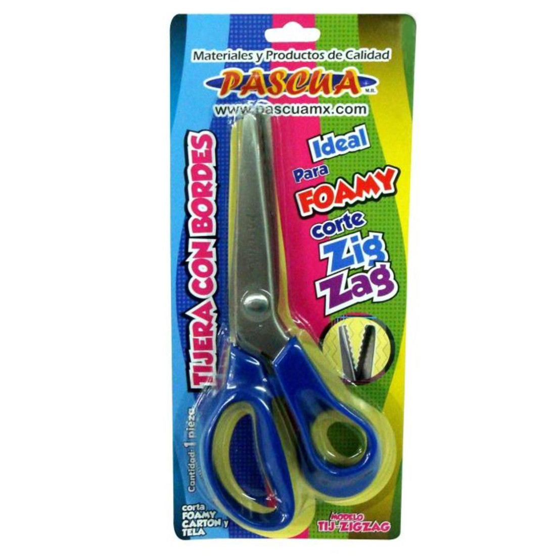 TIJERA CON BORDES PASCUA P/FOAMY ZIG ZAG 60270