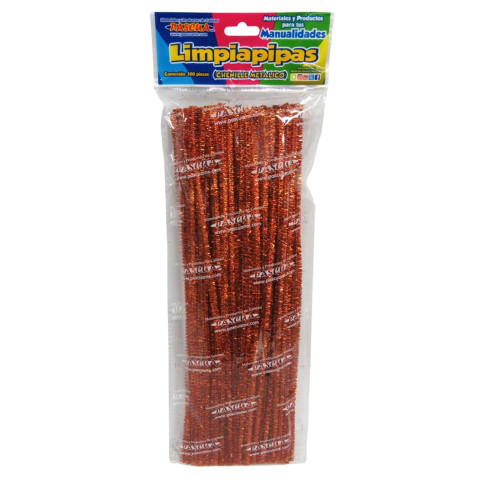 LIMPIAPIPAS PASCUA METALICO C/100 NARANJA PAQ 121453
