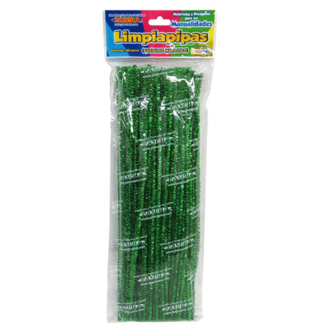 LIMPIAPIPAS PASCUA METALICO C/100 VERDE PAQ 121453