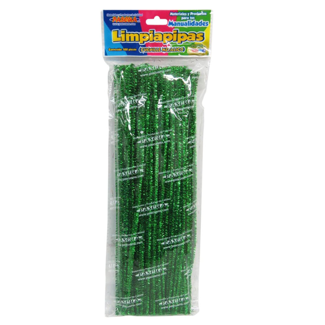 LIMPIAPIPAS PASCUA METALICO C/100 VERDE PAQ 121453