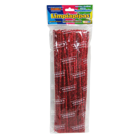 LIMPIAPIPAS PASCUA METALICO C/100 ROJO PAQ 121453