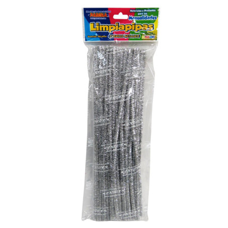 LIMPIAPIPAS PASCUA METALICO C/100 PLATA PAQ 121453
