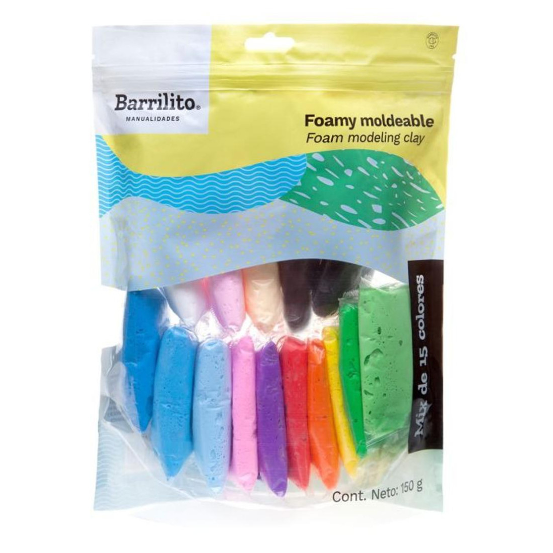 FOAMY MOLDEABLE BARRILITO 8733FMMX 150 GRS BL/15 COLS 103075