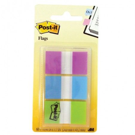 BANDERITAS 3M POST-IT 680-PBG 2.5X4.3 CMS 3COLORES  117330