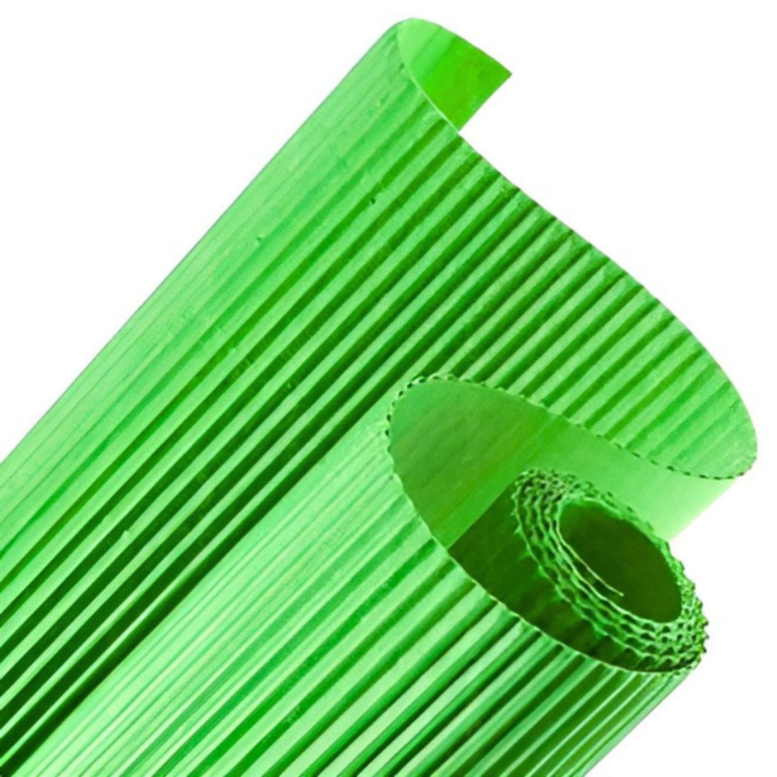 CARTON MICROARRUGADO ROLLO 77*54CMS METALICO VERDE CLA 71214