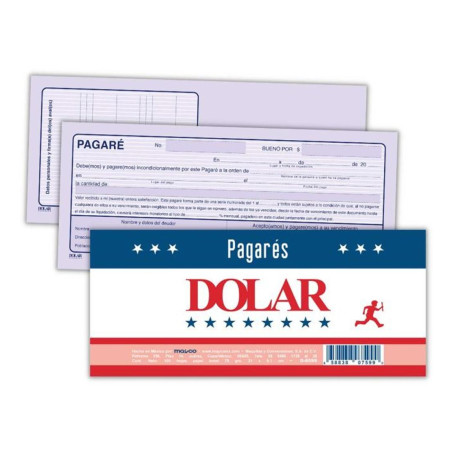 BLOCK PAGARE 40H DOLAR D-8599 59758