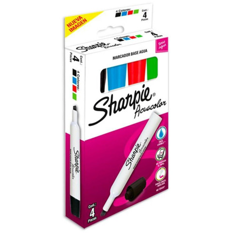 MARCADOR ACUACOLOR P/C SHARPIE 2184198 BL/4 84648
