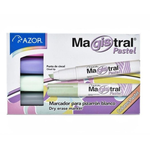 MARCADOR P/PINTARRON P/C MAGISTRAL  PASTEL BL/4 SURT  36018