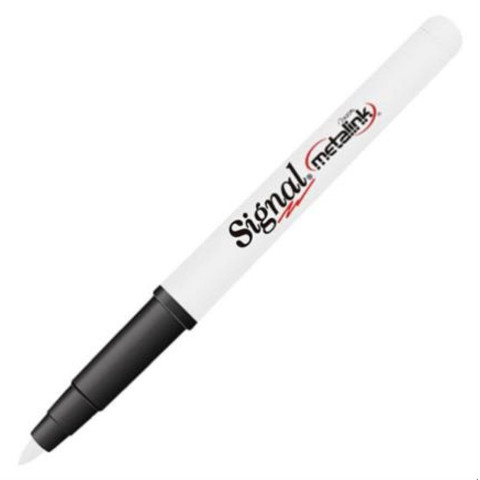 MARCADOR PERMANENTE SIGNAL METALINK BLANCO EXEL 30011