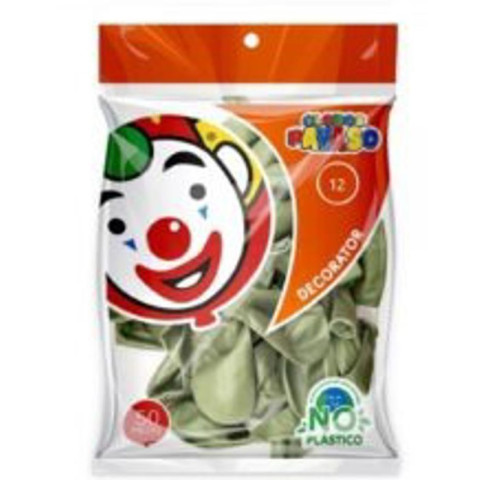 GLOBO VINTAGE PAYASO NUM.12 BOLSA C/50 MUSGO BOLSA 148159