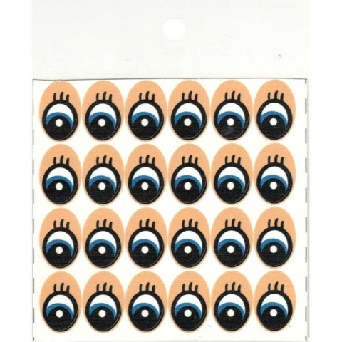 PLANILLA DE OJOS STICKER 13X20MM C/24 PZAS 153557