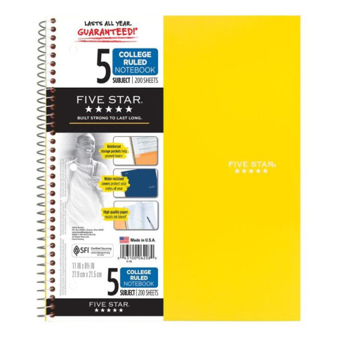 CUADERNO PROF. ESP. FIVE STAR RAYA 5 MAT. 200 H 9699