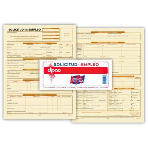 SOLICITUD DE EMPLEO ORGANIFORMAS SE-25 59783