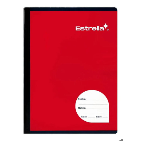 CUADERNO PROF COSIDO ESTRELLA 0541 RAYA 100H ROJO 49131