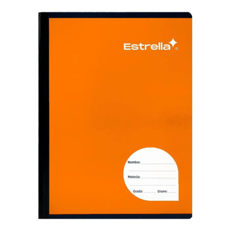 CUADERNO PROF COSIDO ESTRELLA 0543 7MM 100H NARANJA 49133