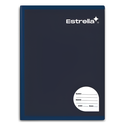 CUADERNO PROF COSIDO ESTRELLA 0542 5MM AZUL NAVY 49132