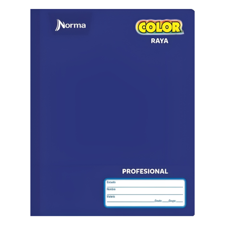CUADERNO PROF COSIDO NORMA COLOR RAYA 100H AZUL 134405