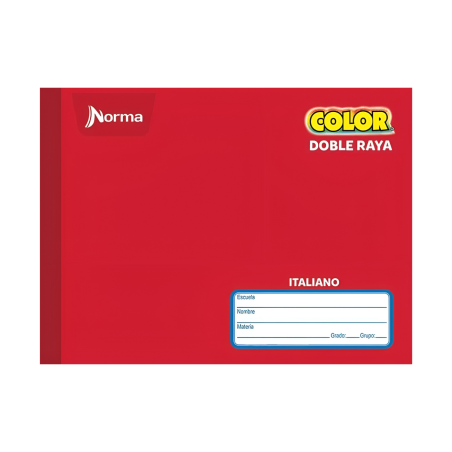 CUADERNO F.I COS NORMA COLOR DOB. RAYA 100H ROJO 134419