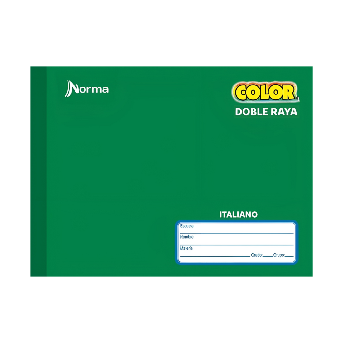 CUADERNO F.I COS NORMA COLOR DOB. RAYA 100H VERDE 134419