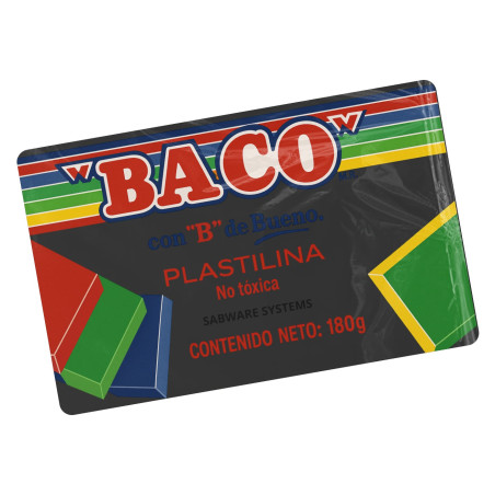 PLASTILINA BACO MARQUETA NEGRA 49416