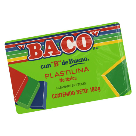 PLASTILINA BACO MARQUETA VERDE CLARO NO. 55 49416