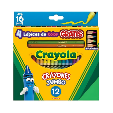 CRAYON C/12 CRAYOLA 52-0312/69-1204 JUMBO 19715