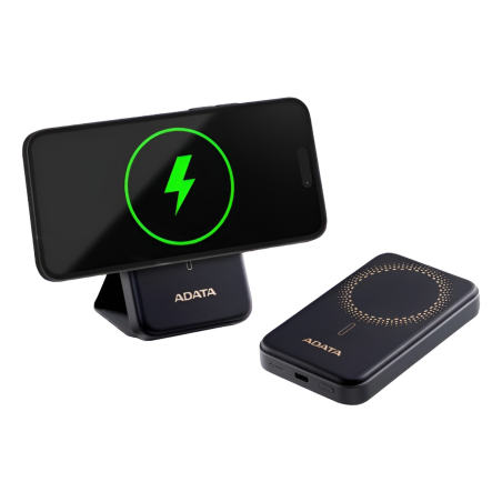 5000mAh CARGA INALAMBRICA POWER BANK ADATA NEGRO MAGNETICO PR050-11BK