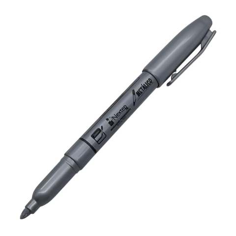 MARCADOR PERMANENTE NEXTEP P/FINA 2MM PLATA NE-070P