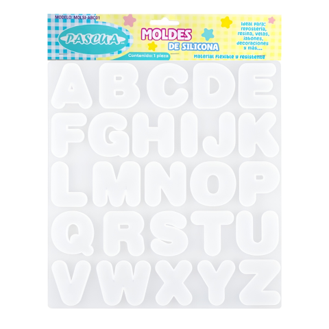 MOLDE SILICON PASCUA MOLSI-ASC01 ABC LETRAS 159421