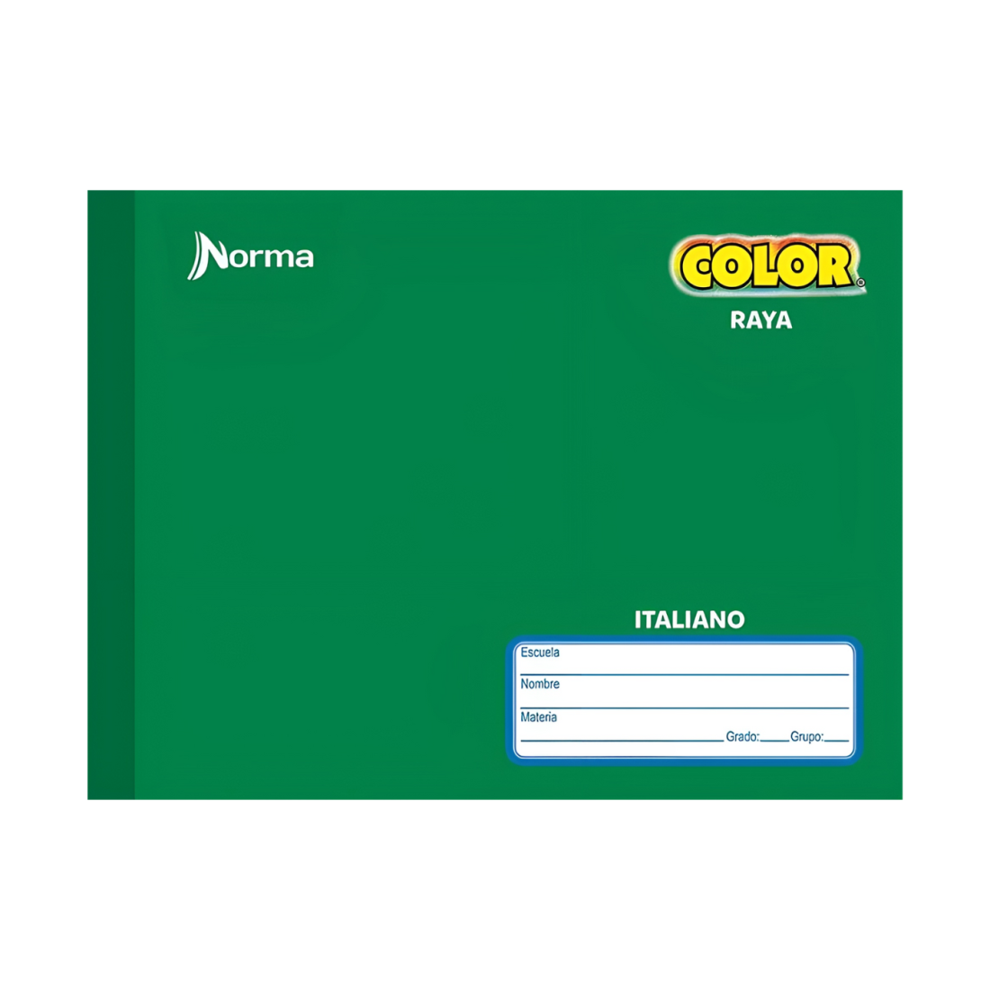 CUADERNO F.I COS NORMA COLOR RAYA 100H VERDE 13418