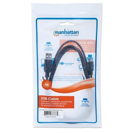 CABLE MANHATTAN USB A A MINI USB B 1M NEGRO CABLEMH322638