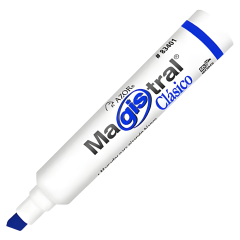 MARCADOR AZUL MAGISTRAL PARA PIZARRON BLANCO 19241