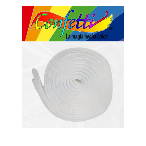 CINTA CONTACTEL CONFETTI 25MM X 1MTS GANCHO Y FELPA BLANCO 117763