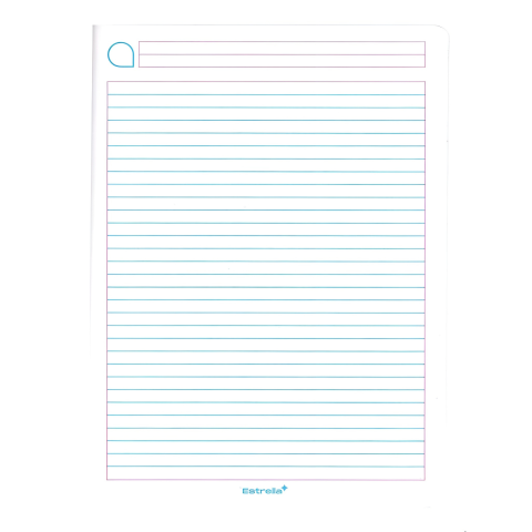 CUADERNO PROF COSIDO ESTRELLA 0541 RAYA 100H CELESTE 49131