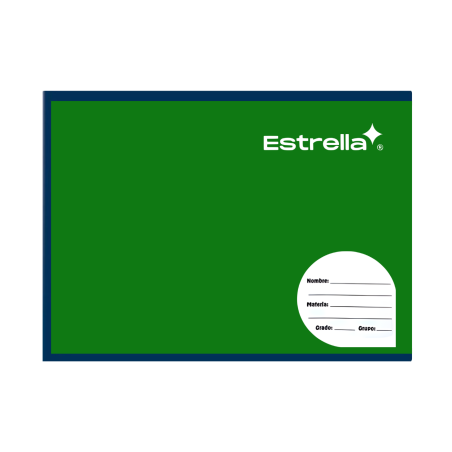 CUADERNO F.I COSIDO ESTRELLA 7MM VDE BANDERA 49135