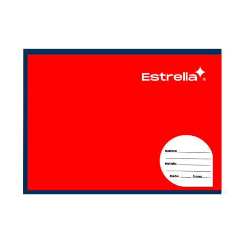 CUADERNO F.I COS ESTRELLA 0654 DOB RAYA 100H ROJO 049156