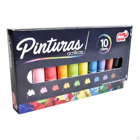 PINTURA ACRILICA DIAKO 12ML C/U EST. C/10 TUBOS 113946