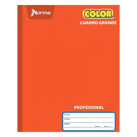CUADERNO PROF COS NORMA COLOR 360 7MM 100H NARANJA 134408