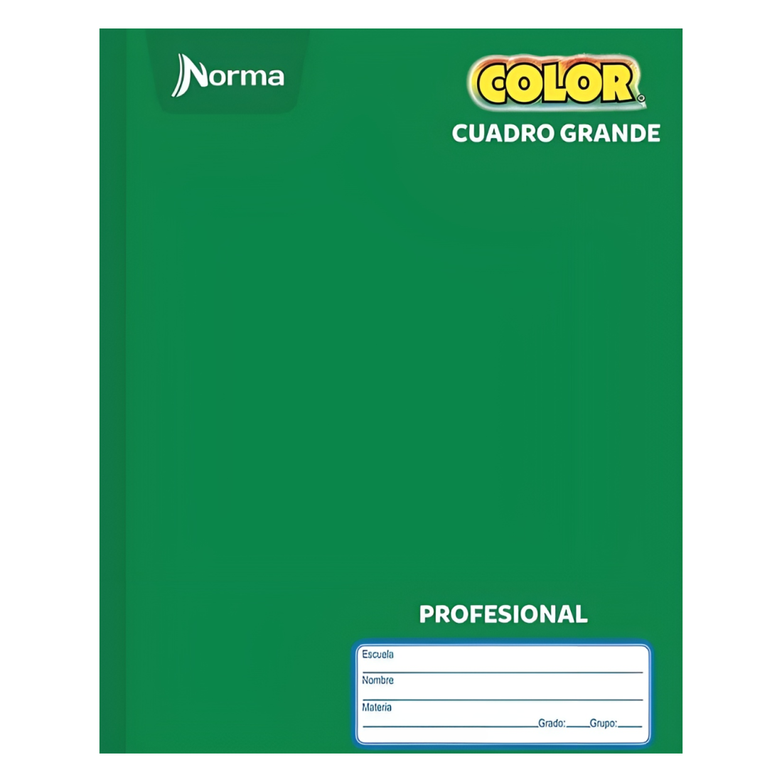 CUADERNO PROF COS NORMA COLOR 360 7MM 100H VERDE 134408
