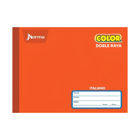 CUADERNO F.I COS NORMA COLOR DOB. RAYA 100H NARANJA 134419