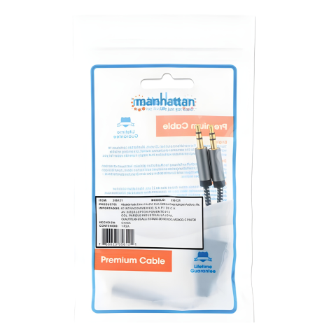 ADAPTADOR MANHATTAN DE AUDIO 3.5MM 1H A 2M 15CM ADAPMH356121