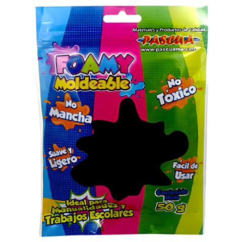 FOAMY MOLDEABLE PASCUA 50GRS COLOR NEGRO BL 103033