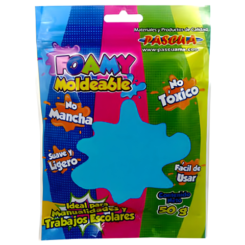FOAMY MOLDEABLE PASCUA BOLSA C/50 GR AZUL ELECTRICO 103033