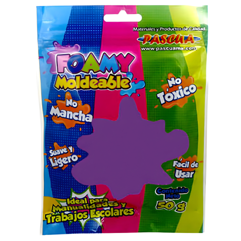 FOAMY MOLDEABLE PASCUA BOLSA C/50 GR COLOR MORADO 103033
