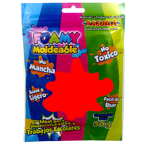 FOAMY MOLDEABLE PASCUA BOLSA C/50 GR ROJO 103033